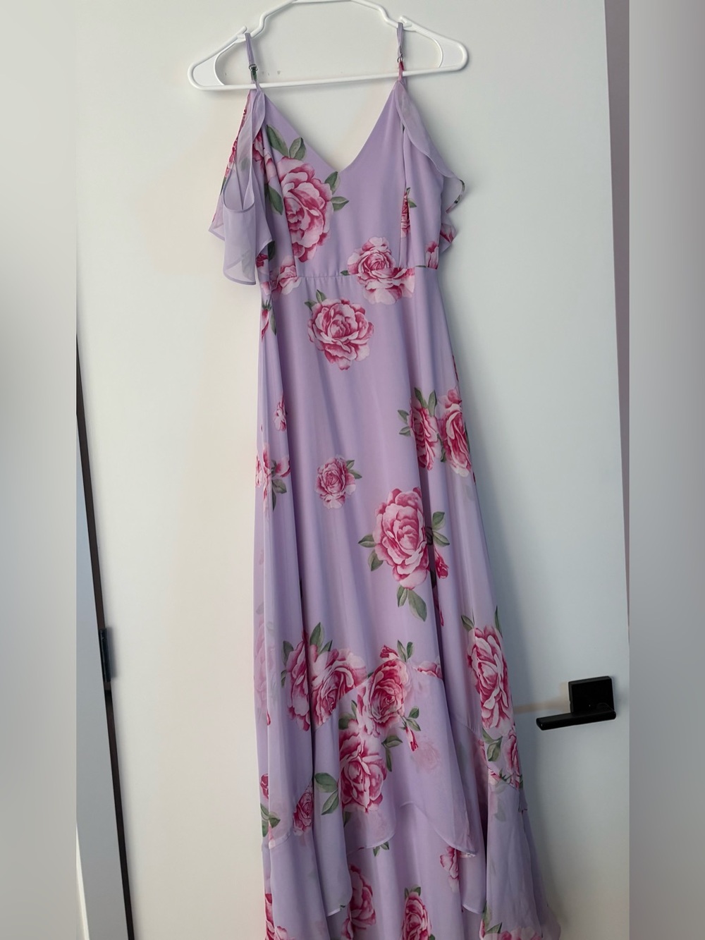 Lulu's Lavender Floral High-Low Dress